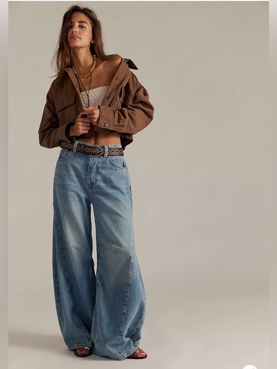 We The Free Denim - BNWT Free People We The Free Eden High Slouchy Wide Leg Jeans size 25 $148USD
